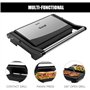 Gotoll Grill Électrique de Table Presse à Panini Appareil Croque Monsieur Toaster Sandwich Plancha Viande Anti-adhésives, Ouvert