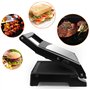 Gotoll Grill Électrique de Table Presse à Panini Appareil Croque Monsieur Toaster Sandwich Plancha Viande Anti-adhésives, Ouvert