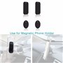 Yianerm Lot de 4 plaques métalliques Fines pour Support magnétique pour téléphone de Voiture (2 Rondes et 2 rectangulaires)