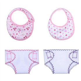 ZWOOS Bavoirs pour Poupée et Couches pour Baby Poupée