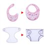 ZWOOS Bavoirs pour Poupée et Couches pour Baby Poupée, Accessoires pour Poupées 30-40 cm, 4 Pièces