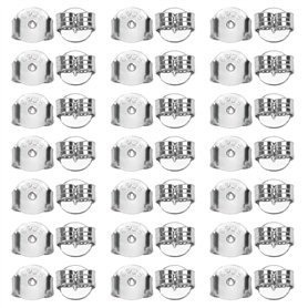 TOAOB 20pcs Fermoirs de Boucles D'oreilles en Argent 925 5 x 5.5mm en Forme de Papillon Support Sécurisé pour Fabrication de Bij