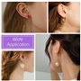 TOAOB 20pcs Fermoirs de Boucles D'oreilles en Argent 925 5 x 5.5mm en Forme de Papillon Support Sécurisé pour Fabrication de Bij