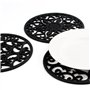 IPHOX 3 Set Silicone Tapis à Dessous de Tapis Intressement Sculpté Multi-Usage - sous-Verres Durables Non Slip Isolés (Black-TY)