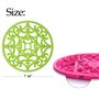 EANE IPHOX 3 Set Silicone Tapis à Dessous de Tapis Intressement Sculpté Multi-Usage - sous-Verres Durables Non Slip Isolés (Gree