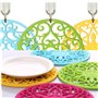 EANE IPHOX 3 Set Silicone Tapis à Dessous de Tapis Intressement Sculpté Multi-Usage - sous-Verres Durables Non Slip Isolés (Gree