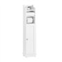 SoBuy® FRG177-W Support Papier Toilette Armoire Toilettes Porte Brosse WC Meuble de Salle de Bain sur Pied en Bois – Blanc