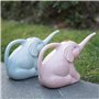 Fenteer Arroseur à Fleur en Forme D'éléphant, Arrosoir pour Intérieur et Extérieur, Maison, Jardin, Arrosage Bonsaï 2L - Rose