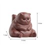 LUYIYI Figurines d'animaux en céramique créatif Violet Argile Tea Pet Jolie Kung Fu Petite Angry Cat Artisanat Accueil Décoratio