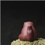 LUYIYI Figurines d'animaux en céramique créatif Violet Argile Tea Pet Jolie Kung Fu Petite Angry Cat Artisanat Accueil Décoratio