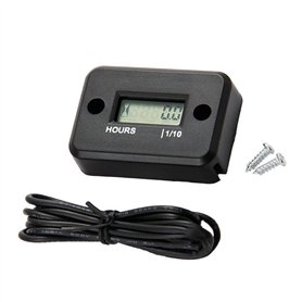 JZK étanche Affichage LCD Compteur horaire numérique Minuterie de jauge pour Quad Moto Motoneige Motocross Pit Bike Tondeuse à G