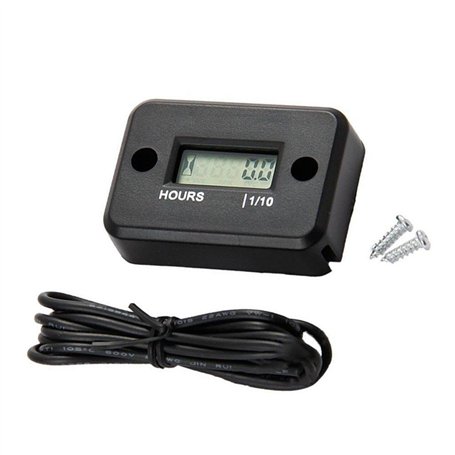 JZK étanche Affichage LCD Compteur horaire numérique Minuterie de jauge pour Quad Moto Motoneige Motocross Pit Bike Tondeuse à G