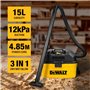 DEWALT Toolbox Wet/Dry Vac DXV15T, Boîte à Outils 15L Aspirateur Sec/Humide, Jaune/Noir