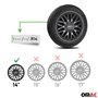 Sparco Enjoliveurs Roma - 14-Pouces - Gris/Noir - Set de 4 pièces
