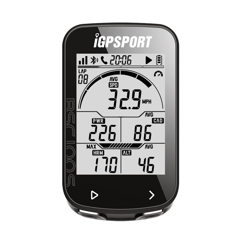 iGPSPORT Compteur GPS de vélo compatible avec le capteur de fréquence cardiaque ANT+ Cadence, étanche, compteur de vitesse