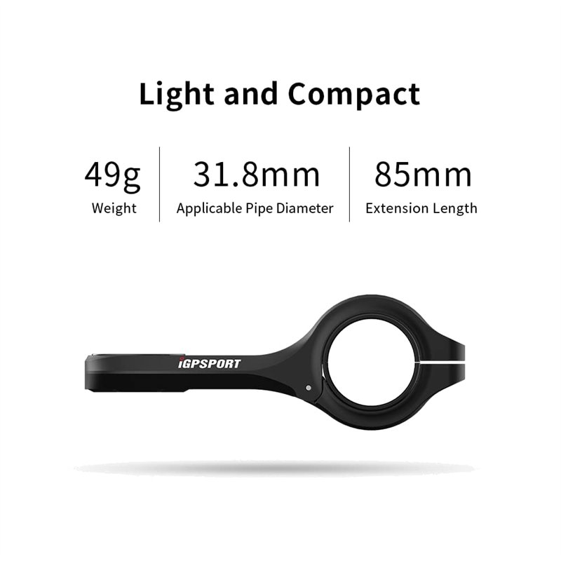 Image secondaire de iGPSPORT Support de vélo Avant étendu Compatible avec l'ordinateur de vélo Garmin Edge 200,500,510,520,800,830,1000,1030, s'adap