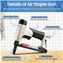 meite MT7116LN Agrafeuse Pneumatique Type 71 Agrafeuse Tapissier Bec Long – Agrafeuse à Air pour Menuiserie et Fabrication de Me
