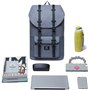 KAUKKO Sac à Dos pour Loisirs/Affaire/Scolaire pour 15 Pouces Ordinateur Portable 27 * 17 * 47 cm, 21.57 L (Gris JNL-D3-09)