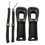 2 coques noires en silicone avec dragonne pour manette Nintendo Wii