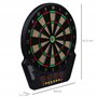HOMCOM Cible Jeu de flechettes électronique Professionnel 27 Jeux 243 Variations - Fléchettes pour 1 à 16 Joueurs, 6 fléchettes 
