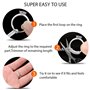Eiito Ajusteurs pour bagues (Lot de 4 Tailles) Ring Sizer Adjuster, Réducteurs de Bagues (1.2mm/2mm/3mm/4mm), avec Un Chiffon en