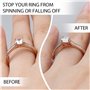 Eiito Ajusteurs pour bagues (Lot de 4 Tailles) Ring Sizer Adjuster, Réducteurs de Bagues (1.2mm/2mm/3mm/4mm), avec Un Chiffon en