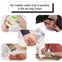 Eiito Ajusteurs pour bagues (Lot de 4 Tailles) Ring Sizer Adjuster, Réducteurs de Bagues (1.2mm/2mm/3mm/4mm), avec Un Chiffon en