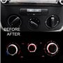 Jeu de boutons de commande pour climatisation/chauffage en aluminium pour VW Golf MK5/MK6/Sirocco MK3/Caddy Typ 2K/Jetta MK5/Pas