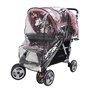 Habillage de Pluie pour Poussette Double Universelle Housse de Pluie Transparent Couverture Anti-Pluie/Protection Pluie et Vent 