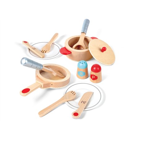 Hape Set de Service Cuisine Blanc - Casserole