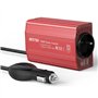 BESTEK Convertisseur 12v 220v à 240v Transformateur Métal 300W Chargeur Allume-Cigare Transformateur de Courant avec 1 Prise Fra