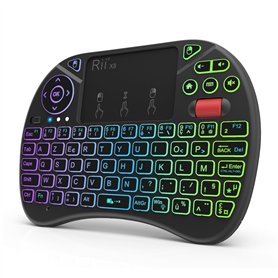 Rii Mini (Nouveauté) Clavier X8 Wireless Français Ergonomique sans Fil avec Touchpad pour Smart TV