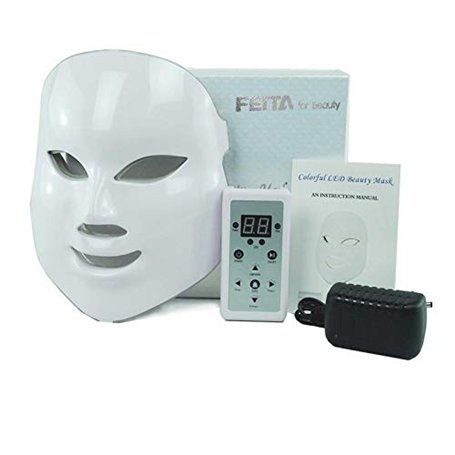 Masque de luminothérapie à 7 couleurs à DEL - FEITA Photon Light Masque pour le soin du visage et le rajeunissement de la peau -