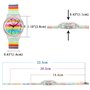JewelryWe Montre Quartz Enfant Etudiant Chiffre Cadran Rond Bracelet Plastique Gel de Silice Couleur Coloré avec Sac Cadeau