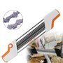 LIZHOUMIL Affûteuse de chaîne de tronçonneuse 2 en 1 en métal Facile à Utiliser 3/8" P 4,0 mm Remplacement pour chaîne Blanc