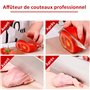 Hanmir Aiguiseur de Cuisine Professionnel 2 en 1 Manuel Aiguiseur pour Couteaux en Acier Inoxydable et céramique de Toutes Taill
