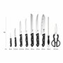 RENBERG Tenessy | Couteaux de cuisine | set complet de 15 pièces avec support en bois | parfait pour couper tous types d'ingrédi