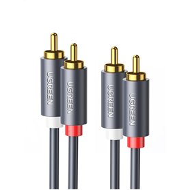 UGREEN 2M Câble RCA 2 Mâle vers 2 Mâle Câble Cinch Audio Stéréo Compatible avec Lecteur DVD Platine CD Haut Parleur Amplificateu
