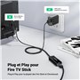 UGREEN Adaptateur Réseau Micro USB vers RJ45 Ethernet Compatible avec Chromecast Google Home TV Stick Câble Alimentation 1M