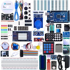 ELEGOOE Mega R3 Kit de Démarrage Ultime Le Plus Complet avec Manuel d'Utilisation Français pour Débutants et Professionnels DIY