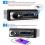 VIGORFLYRUN PARTS LTD Autoradio Bluetooth Stéréo 1 Din, 12V Récepteur Radio FM/SD/USB/AUX Mains Libres Auto Audio avec Télécomma
