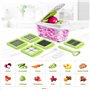 Coupe Legumes Multifonctions 12pcs Coupe Legumes Manuel Mandoline Multifonctions des Decoupe Legumes Cube Coupe de Oignons Rapid