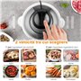 YISSVIC Hachoir de cuisine électrique 2 L, 2 x 4 lames 500 W hachoir électrique mixeur multifonction avec bol en acier inoxydabl