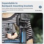 TELESIN Support de Sac à Dos Rotatif à 360 ° avec Sangle d'épaule réglable et Crochet en J pour GoPro Hero 13 12 11 10 9 8 7 Max
