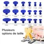 Tosucs Outil Débosselage sans Peinture Kit Débosselage Carrosserie 34 PCS avec Pistolet à Colle,Doré Dent Extracteur,pour Voitur