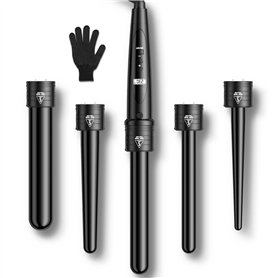 ELEHOT-Store Fer à Boucler Boucleur Céramique Fer à Friser 5 en 1 avec LCD Écran Multifonction Interchangeable boucleur a cheveu
