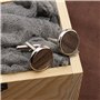 The Lord of the Tools 1 Paire De Boutons De Manchette en Bois Naturel Boutons De Manchette Classiques pour Chemise Bijoux pour H