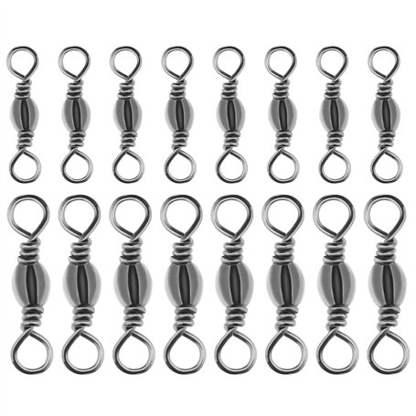 Be In Your Mind 300pcs 8# Émerillon Roulant de Pêche 10# Émerillons de Pêche Baril en Métal Matériel de Pêche Connecteur de Lign