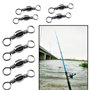 Be In Your Mind 300pcs 8# Émerillon Roulant de Pêche 10# Émerillons de Pêche Baril en Métal Matériel de Pêche Connecteur de Lign