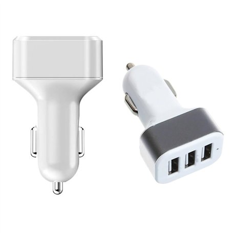 VG - Chargeur Voiture - Triple Ports USB 12/24V - Permet de recharger les appareils USB en Roulant - 1 Prise Allume Cigare 12-24